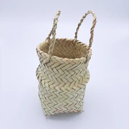 جا گلدونی حصیری دستگیره دار جا گلدونی حصیری دستگیره دار - Image 1