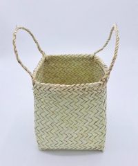 سبد حصیری دستگیره دار چهار گوش