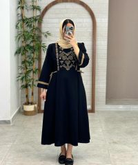 مانتو پیراهن مشکی آوین