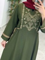 پیراهن زنانه الیاف طبیعی پنبه آوین