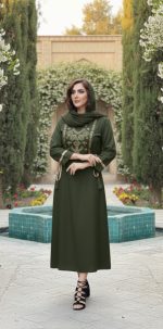 پیراهن زنانه الیاف طبیعی آوین