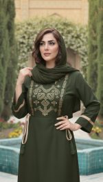 پیراهن زنانه الیاف طبیعی آوین