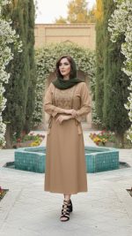 پیراهن زنانه الیاف طبیعی آوین