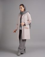 مانتو الیاف طبیعی خاکی خنک اداری