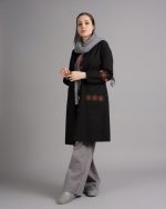 مانتو الیاف طبیعی مشکی خنک اداری