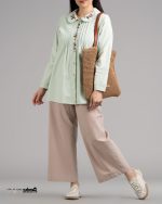 شومیز الیاف طبیعی پنبه سبز