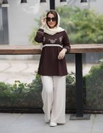 تونیک الیاف طبیعی پنبه قهوه ای